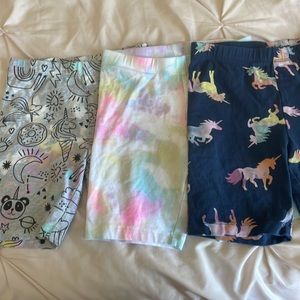 3 pack patterned kids biker shorts